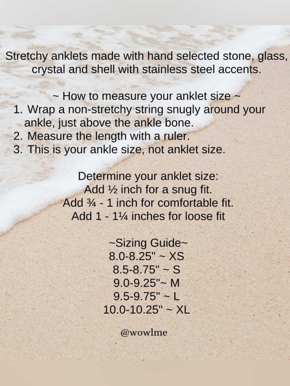 *Anklet* S. Steel Silver Sea Turtle with Natural Shell Stretchy Ankle Bracelet - Picture 6 of 6